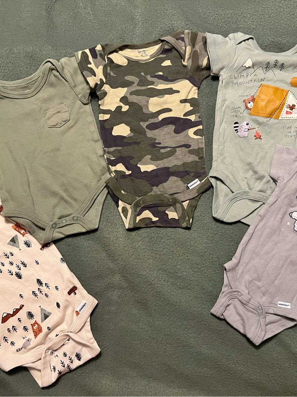 4 piece short sleeve onesie